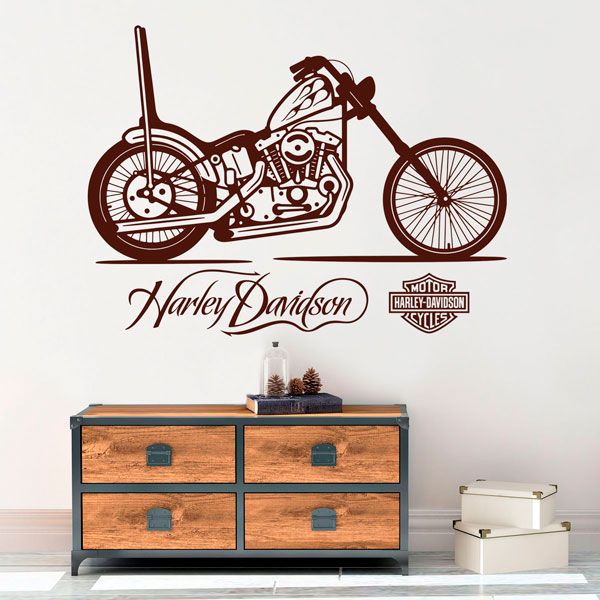 Wall Stickers: Harley Davidson Chopper
