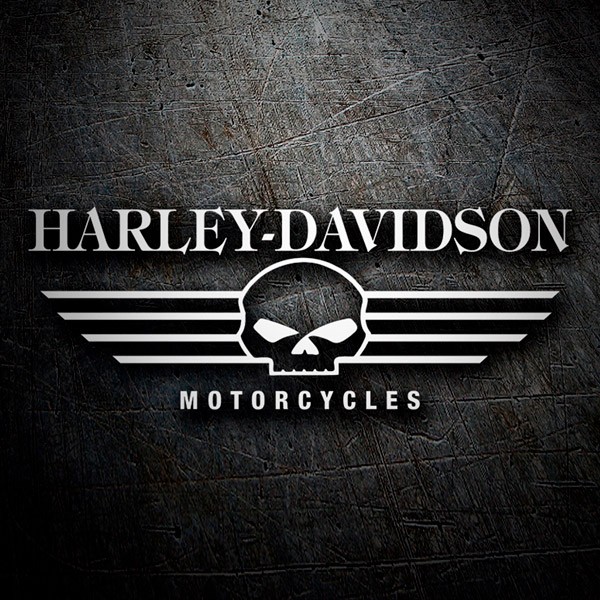 Car & Motorbike Stickers: Harley Davidson Skull Motorcycles