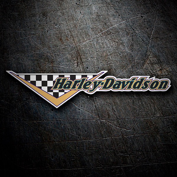Car & Motorbike Stickers: Harley Davidson chequered flag