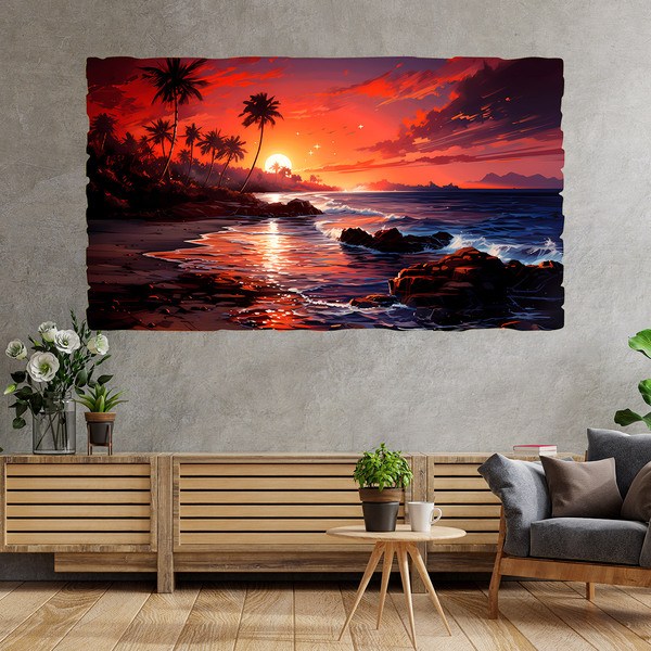 Wall Stickers: Beachside Sunset