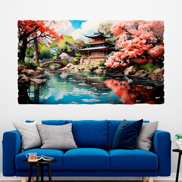 Wall Stickers: Japanese Temple