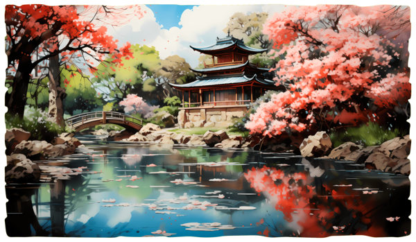 Wall Stickers: Japanese Temple