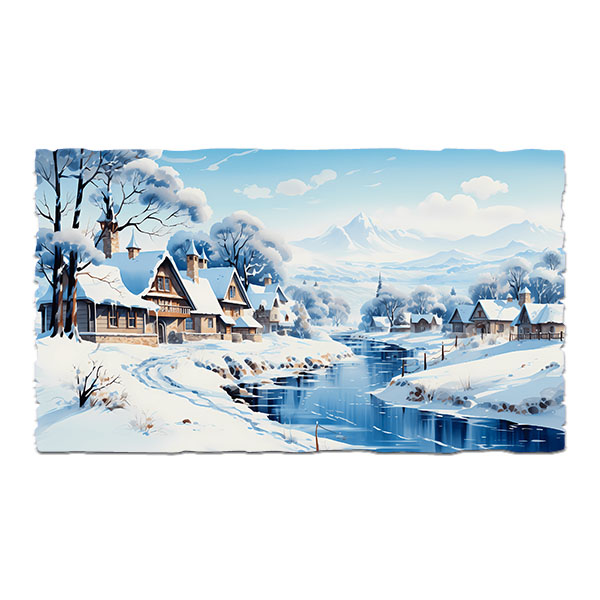 Wall Stickers: Winter Cabins