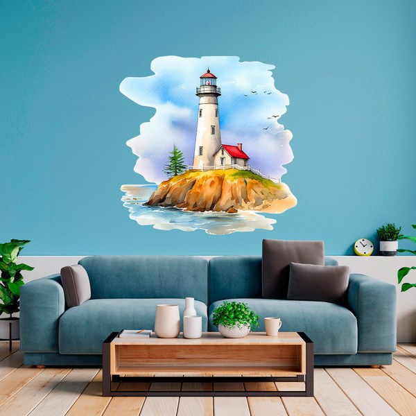 Wall Stickers: Watercolor lighthouse