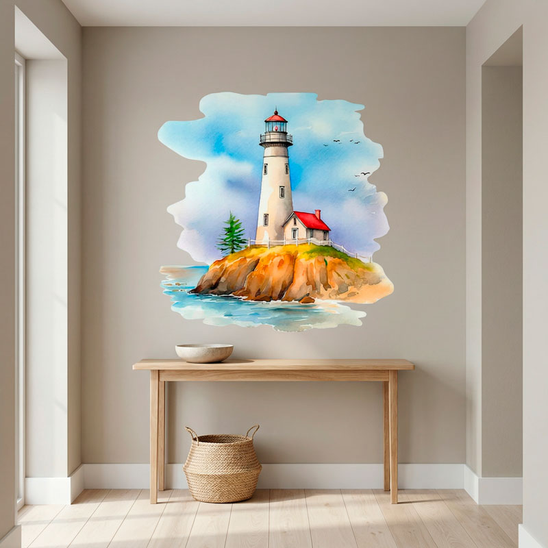 Watercolor lighthouse 4/8