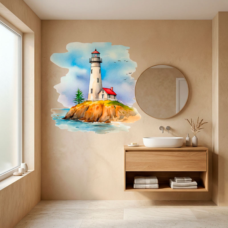 Watercolor lighthouse 5/8