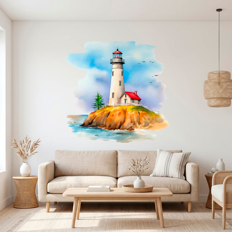 Watercolor lighthouse 6/8
