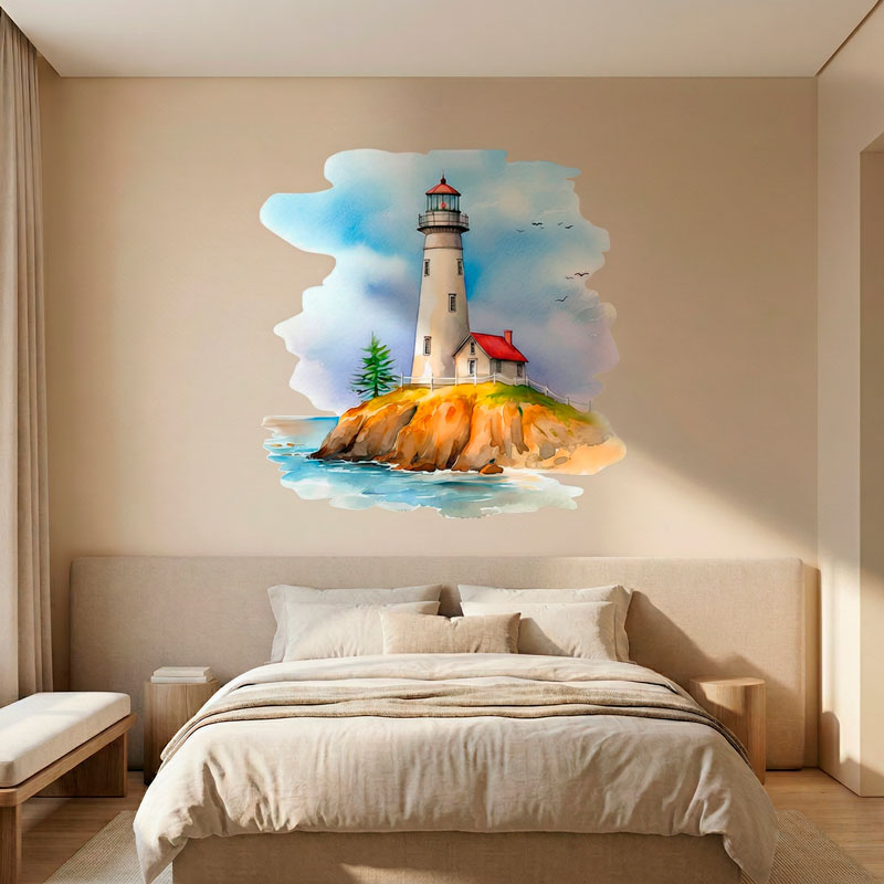 Watercolor lighthouse 8/8