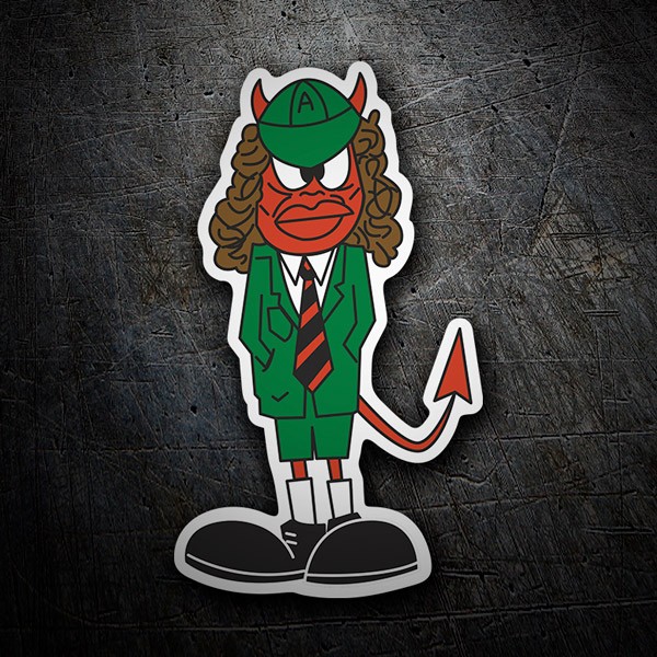 Car & Motorbike Stickers: Angus Young cartoon