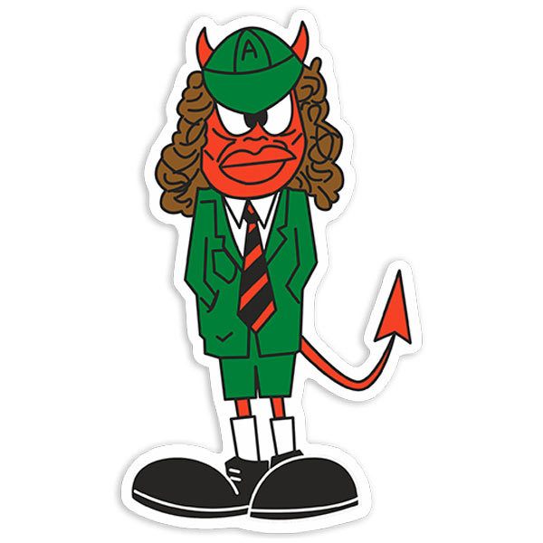 Car & Motorbike Stickers: Angus Young cartoon