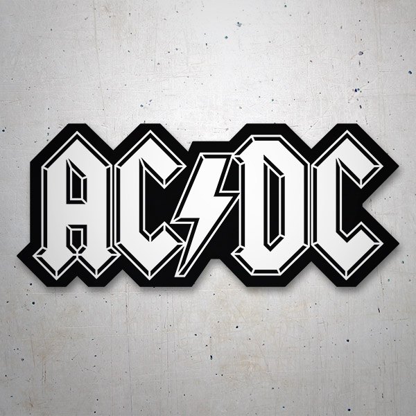 Car & Motorbike Stickers: ACDC with Lightning Between Letters