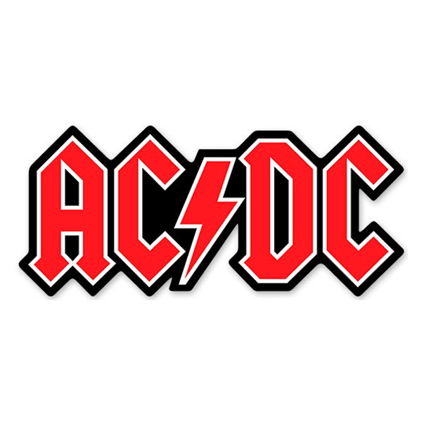 Car & Motorbike Stickers: AC/DC Red