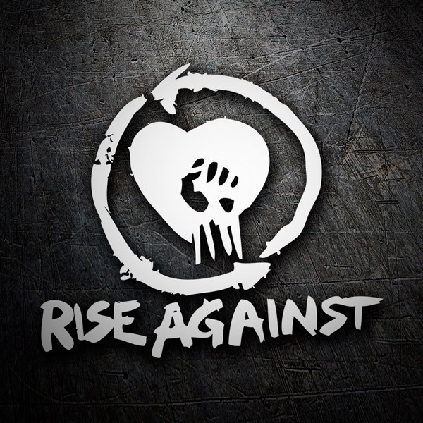 Car & Motorbike Stickers: Rise Against with Heart and Fist