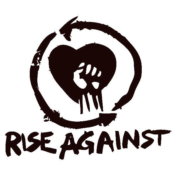 Car & Motorbike Stickers: Rise Against with Heart and Fist