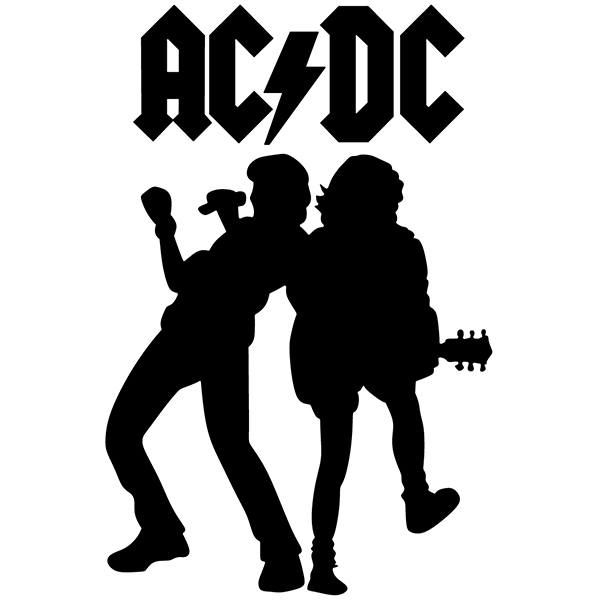 Car & Motorbike Stickers: ACDC Angus Young & Brian Johnson