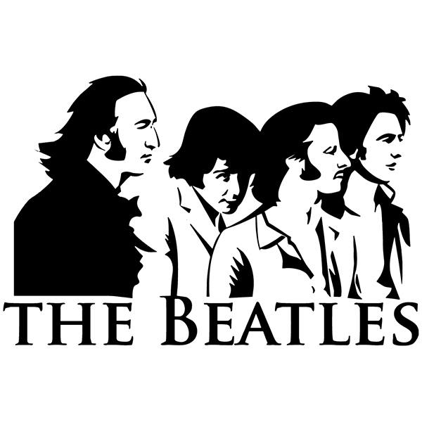 Car & Motorbike Stickers: Silhouette of Four Members of The Beatles