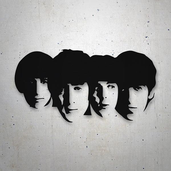 Car & Motorbike Stickers: Silhouette of The Four Members of The Beatles