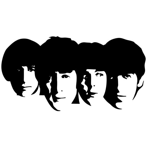 Car & Motorbike Stickers: Silhouette of The Four Members of The Beatles