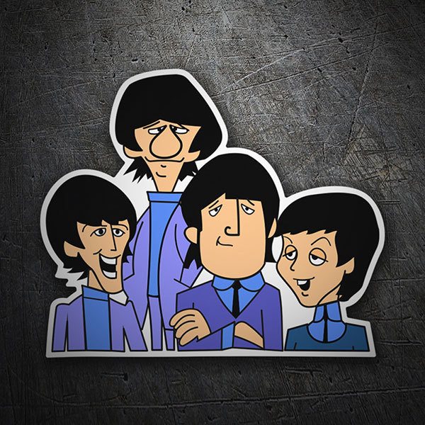 Car & Motorbike Stickers: Beatles Animated