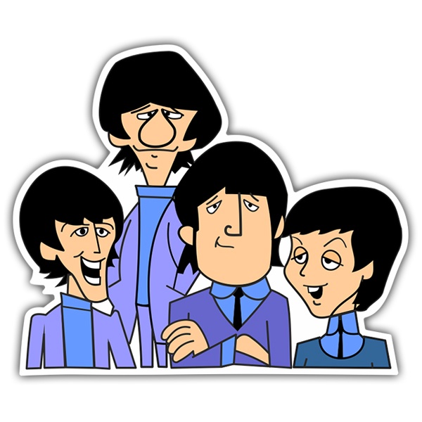 Car & Motorbike Stickers: Beatles Animated