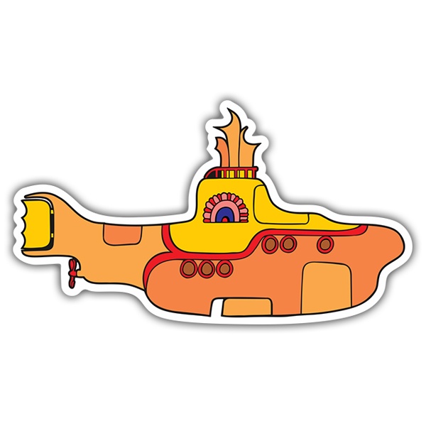 Car & Motorbike Stickers: The Beatles Yellow Submarine