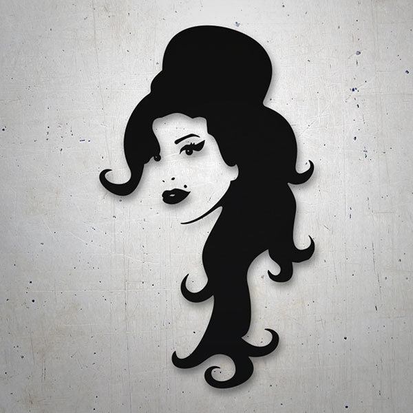 Car & Motorbike Stickers: Profile of Amy Winehouse with Hat