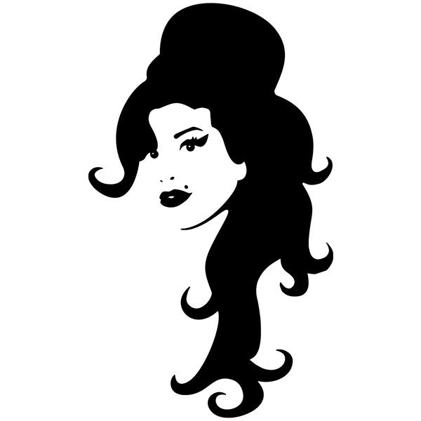 Car & Motorbike Stickers: Profile of Amy Winehouse with Hat