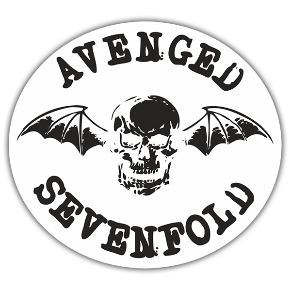 Car & Motorbike Stickers: Avenged Sevenfold with Skull and Bat Wings