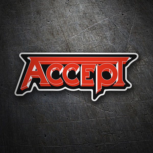 Car & Motorbike Stickers: Accept in Angular Letters