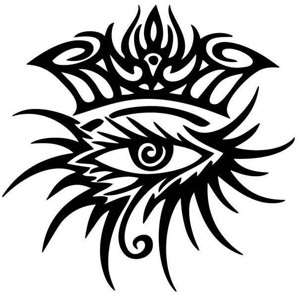 Car & Motorbike Stickers: Stylized Eye with Abstract Details