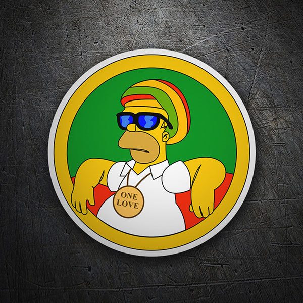 Car & Motorbike Stickers: Homer Simpson Reggae 