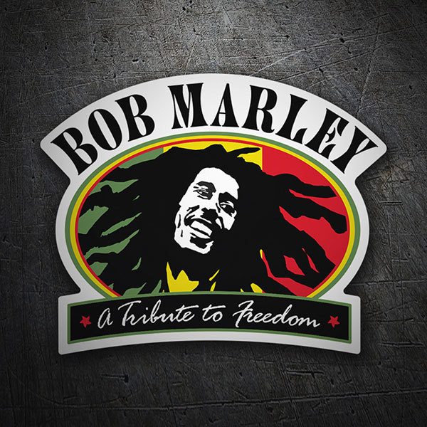 Car & Motorbike Stickers: Bob Marley Tribute with Oval Design
