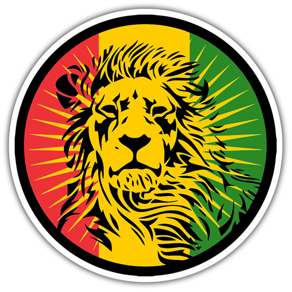 Car & Motorbike Stickers: Lion of Judah with Lightning Background