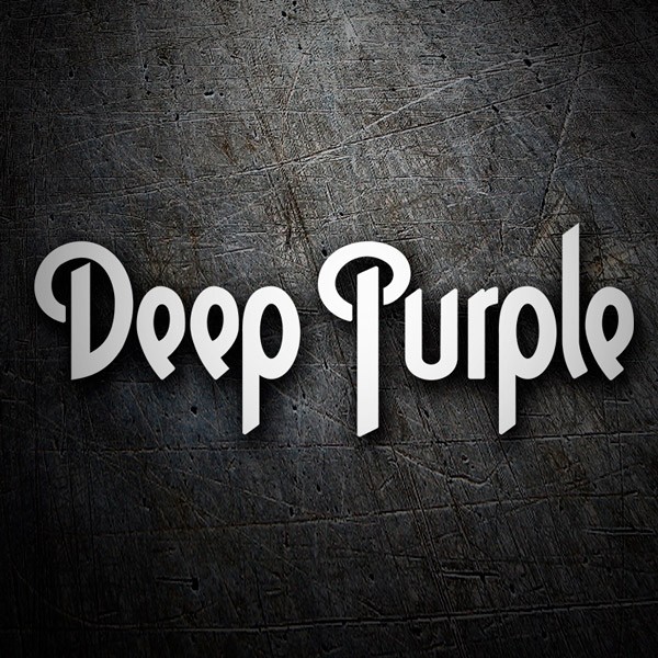 Car & Motorbike Stickers: Deep Purple in Stylized Typography