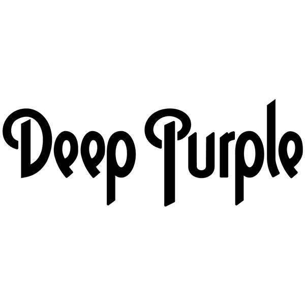 Car & Motorbike Stickers: Deep Purple in Stylized Typography