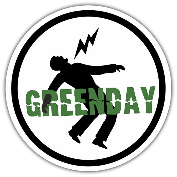 Car & Motorbike Stickers: Silhouette of Falling Person with GREENDAY