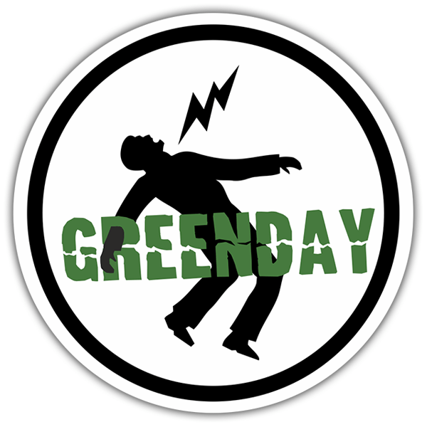 Car & Motorbike Stickers: Silhouette of Falling Person with GREENDAY