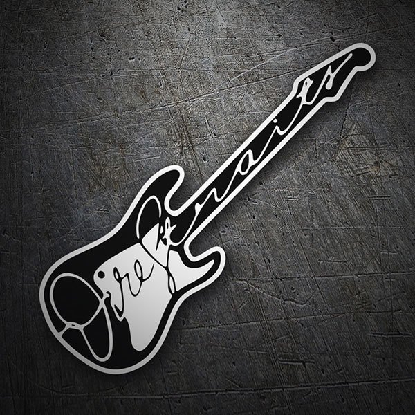 Car & Motorbike Stickers: Dire Straits Guitar 1