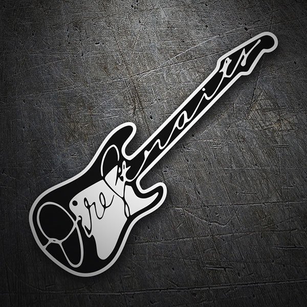 Car & Motorbike Stickers: Stylized Dire Straits Guitar
