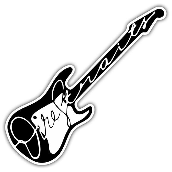 Car & Motorbike Stickers: Stylized Dire Straits Guitar