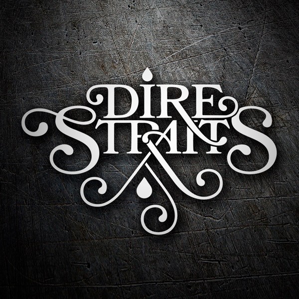 Car & Motorbike Stickers: Dire Straits with Ornamental Details
