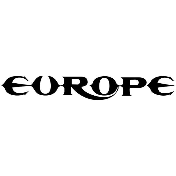 Car & Motorbike Stickers: EUROPE with Wide Letters and Curved Details