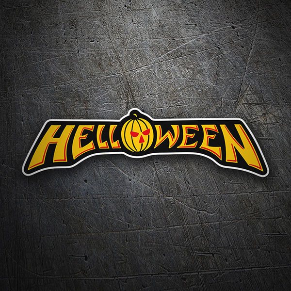 Car & Motorbike Stickers: HELLOWEEN with Pumpkin in Horizontal Design