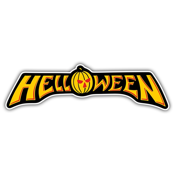 Car & Motorbike Stickers: HELLOWEEN with Pumpkin in Horizontal Design