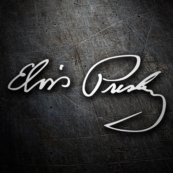 Car & Motorbike Stickers: Elvis Presley Autograph in Elegant Calligraphy
