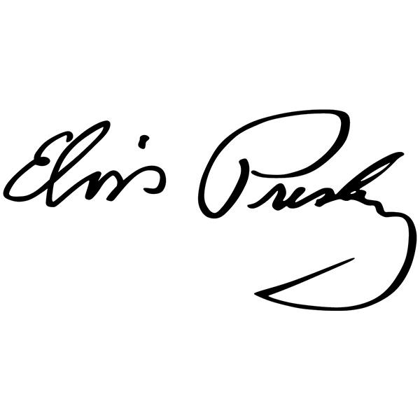 Car & Motorbike Stickers: Elvis Presley Autograph in Elegant Calligraphy