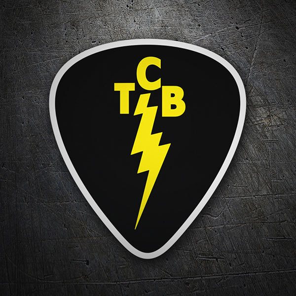 Car & Motorbike Stickers: TCB Elvis Band Shield with Lightning