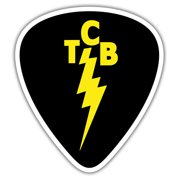 Car & Motorbike Stickers: TCB Elvis Band Shield with Lightning