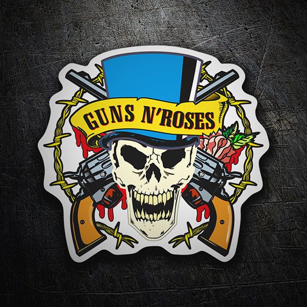Car & Motorbike Stickers: Guns N' Roses Skull Colour