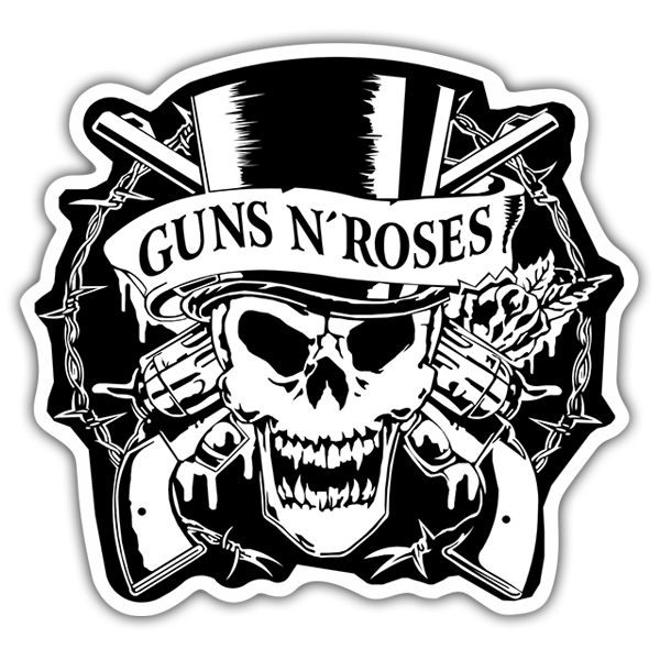 Sticker Guns N Roses Skull Muraldecal Com